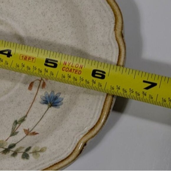 Mikasa Blue Daisies Saucer 6" Scalloped Edge Vintage Stoneware Japan - Picture 3 of 4